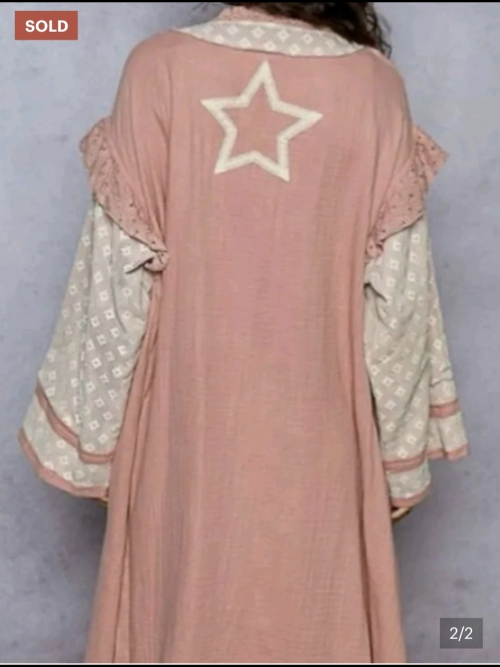 Dusty Rose Comfort Duster - Picture 2 of 2